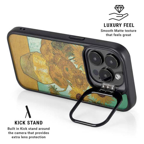 Sunflowers 1888 by Van Gogh iPhone 16 Pro Kickstand Case