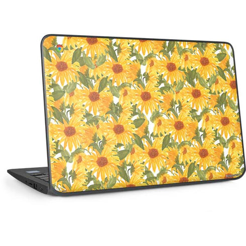 Bouffants and Broken Hearts Sunflowers HP Chromebook Skin