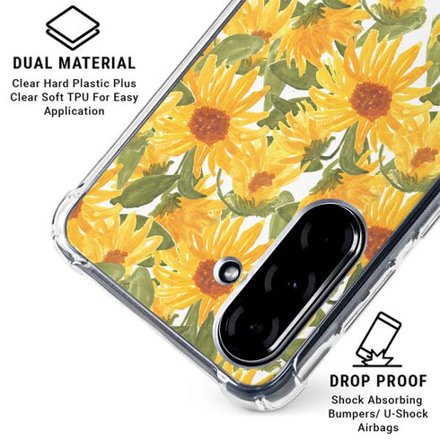 Bouffants and Broken Hearts Sunflowers Galaxy A36 5G Clear Case