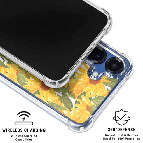 Bouffants and Broken Hearts Sunflowers Galaxy S25 Plus Clear Case
