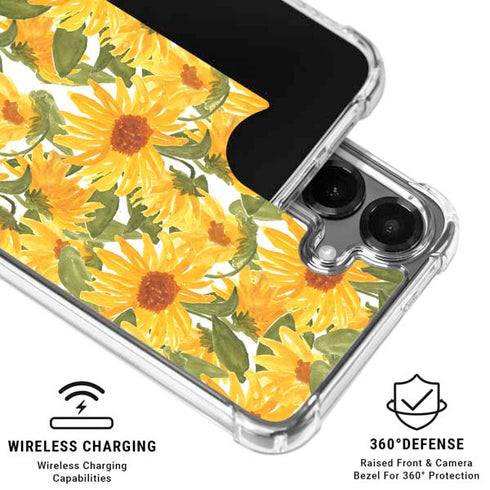 Bouffants and Broken Hearts Sunflowers Galaxy S26 Clear Case