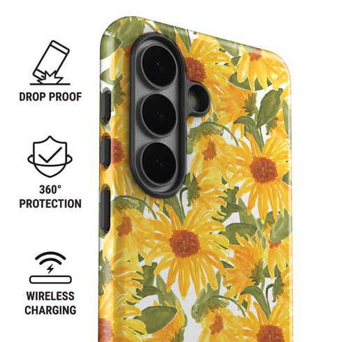 Bouffants and Broken Hearts Sunflowers Galaxy S26 Plus Impact Case