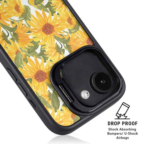 Bouffants and Broken Hearts Sunflowers iPhone 16e Kickstand Case
