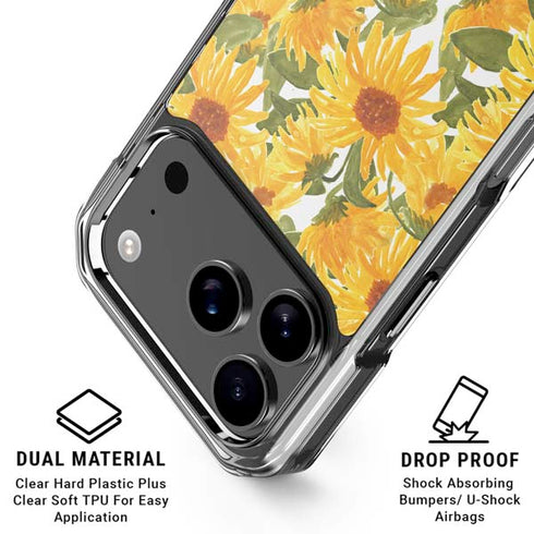 Bouffants and Broken Hearts Sunflowers iPhone 18 Pro Clear Case
