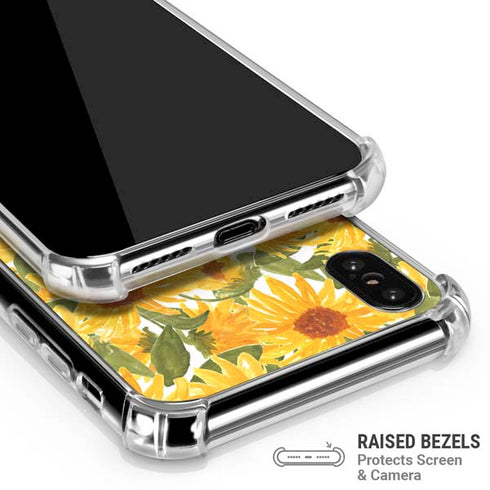 Bouffants and Broken Hearts Sunflowers iPhone X/XS Clear Case