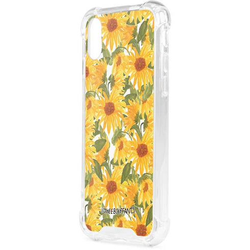 Bouffants and Broken Hearts Sunflowers iPhone XS Clear Case