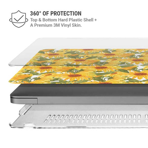 Bouffants and Broken Hearts Sunflowers MacBook Pro 14in (2021-24) Case plus Skin