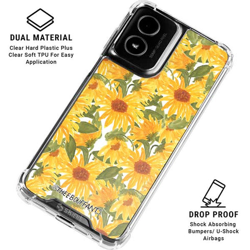 Bouffants and Broken Hearts Sunflowers Moto G Power 5G (2024) Clear Case