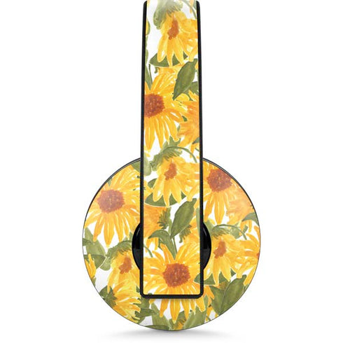 Bouffants and Broken Hearts Sunflowers PlayStation 4 Gold Wireless Headset Skin