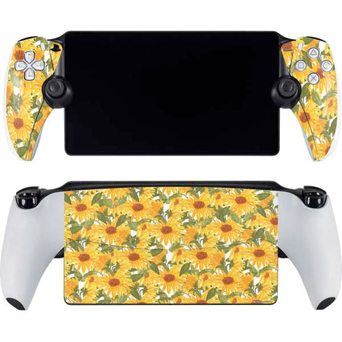 Bouffants and Broken Hearts Sunflowers PlayStation PS5 Skins