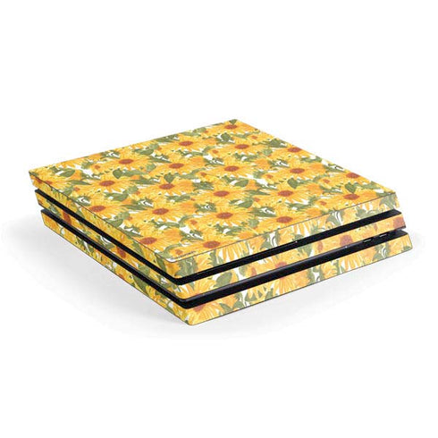 Bouffants and Broken Hearts Sunflowers PlayStation PS4 Skins