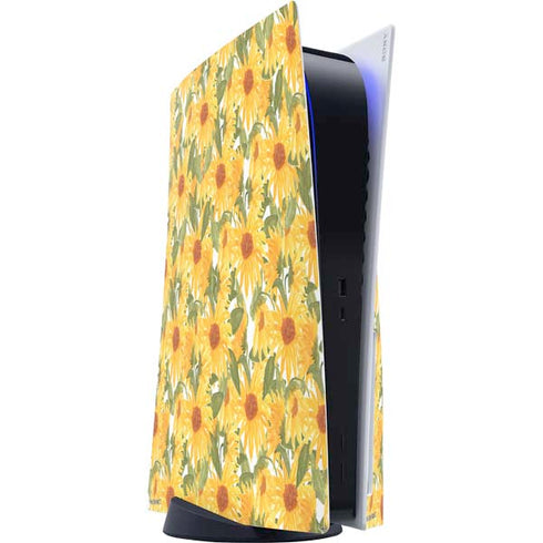 Bouffants and Broken Hearts Sunflowers PlayStation PS5 Skins