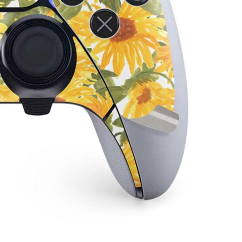 Bouffants and Broken Hearts Sunflowers PS5 DualSense Edge Pro Controller Skin