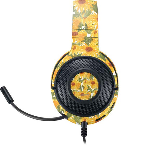 Bouffants and Broken Hearts Sunflowers Razer Kraken X Skin