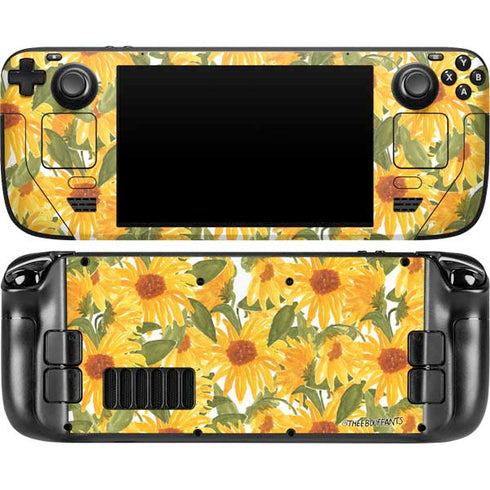 Bouffants and Broken Hearts Sunflowers Steam Deck Handheld Gaming Computer OLED Skin