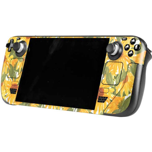 Bouffants and Broken Hearts Sunflowers Steam Deck Handheld Gaming Computer OLED Skin