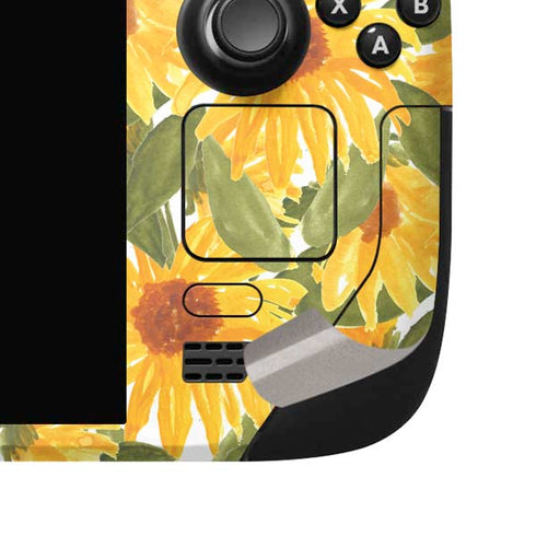 Bouffants and Broken Hearts Sunflowers Steam Deck Handheld Gaming Computer OLED Skin