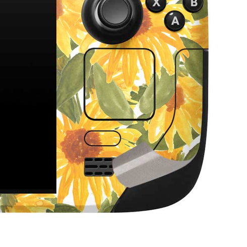 Bouffants and Broken Hearts Sunflowers Steam Deck Handheld Gaming Computer Skin