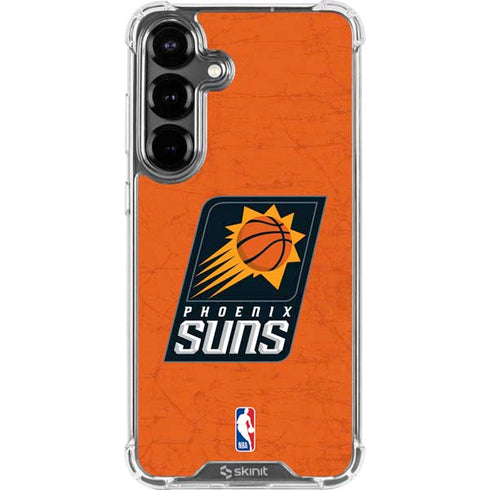 NBA Phoenix Suns Distressed Galaxy S26 Clear Case