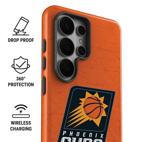 NBA Phoenix Suns Distressed Galaxy S26 Ultra Impact Case