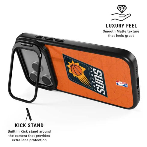 NBA Phoenix Suns Distressed iPhone 17 Pro Kickstand Case