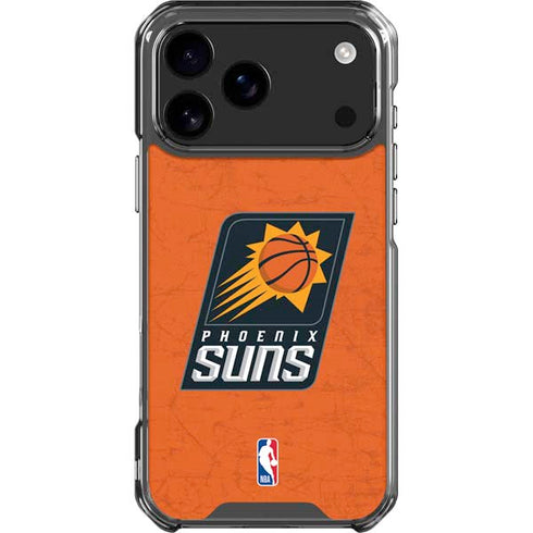 NBA Phoenix Suns Distressed iPhone 17 Pro Max Clear Case