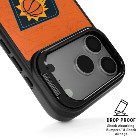 NBA Phoenix Suns Distressed iPhone 17 Pro Max Kickstand Case