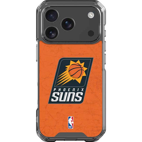 NBA Phoenix Suns Distressed iPhone 18 Pro Clear Case