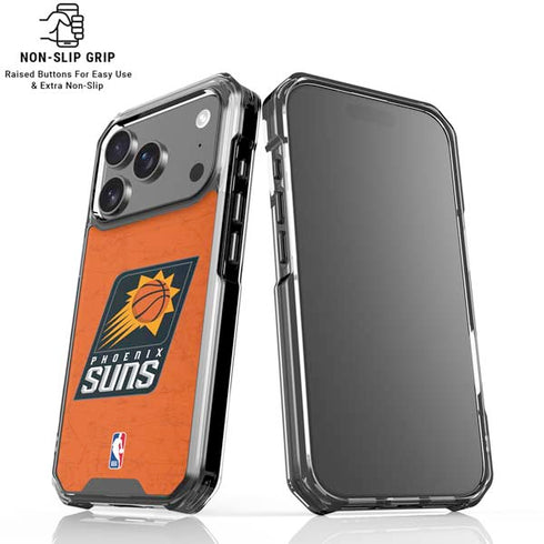 NBA Phoenix Suns Distressed iPhone 18 Pro Clear Case