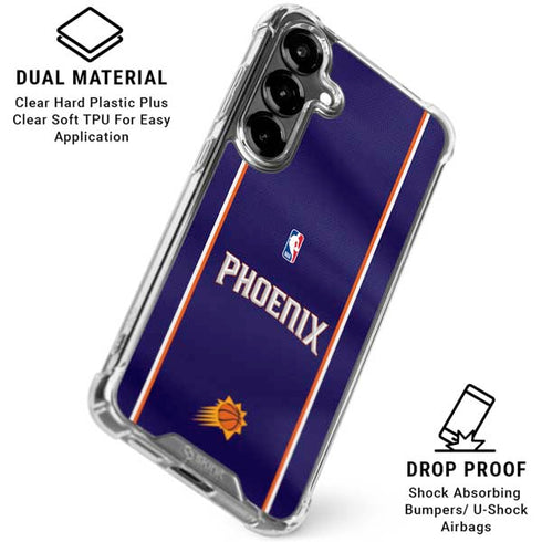 NBA Phoenix Suns Jersey Galaxy S26 Plus Clear Case