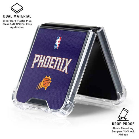 NBA Phoenix Suns Jersey Galaxy Z Flip7 Clear Case