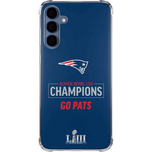NFL Super Bowl LIII Champions Go Pats Galaxy A35 5G Clear Case
