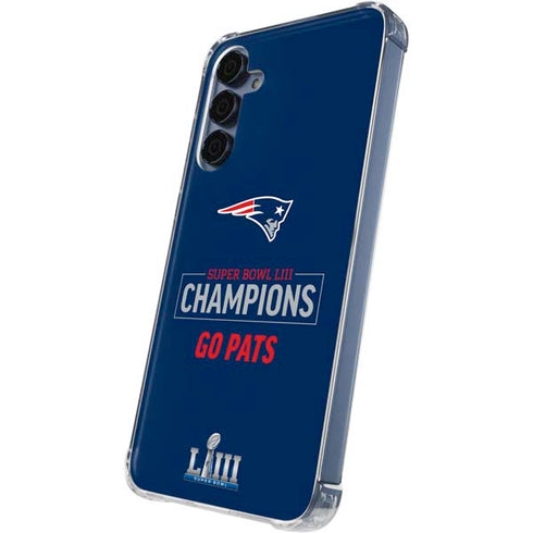 NFL Super Bowl LIII Champions Go Pats Galaxy A35 5G Clear Case