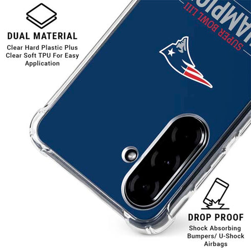 NFL Super Bowl LIII Champions Go Pats Galaxy A36 5G Clear Case