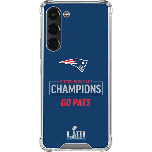 NFL Super Bowl LIII Champions Go Pats Galaxy S24 FE Clear Case