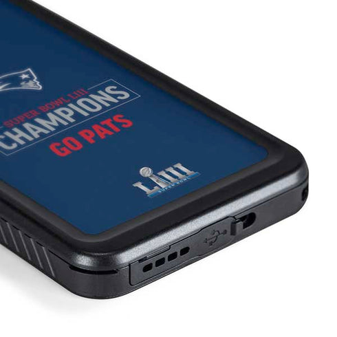 NFL Super Bowl LIII Champions Go Pats Galaxy S24 Plus Waterproof Case