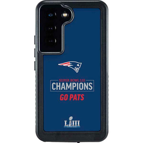 NFL Super Bowl LIII Champions Go Pats Galaxy S24 Waterproof Case
