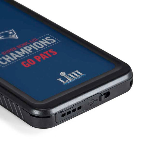 NFL Super Bowl LIII Champions Go Pats Galaxy S24 Waterproof Case