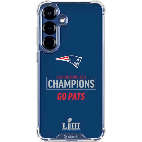 NFL Super Bowl LIII Champions Go Pats Galaxy S25 Clear Case