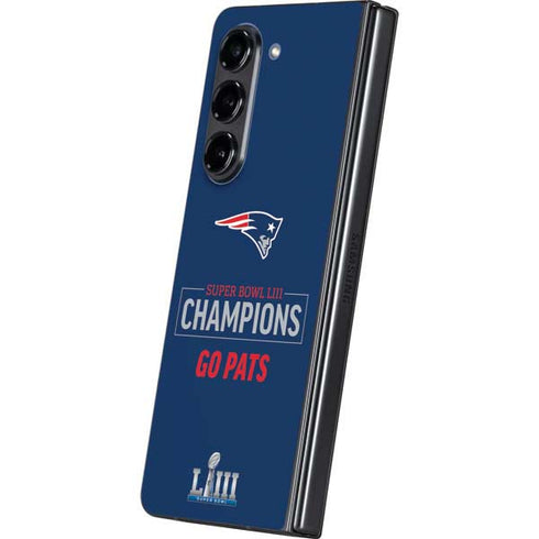 NFL Super Bowl LIII Champions Go Pats Galaxy Z Fold5 5G Skin
