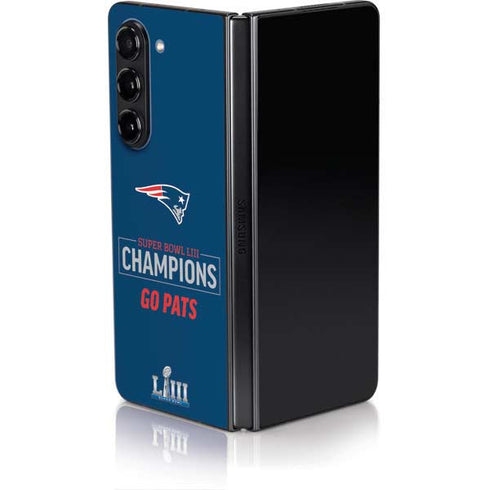 NFL Super Bowl LIII Champions Go Pats Galaxy Z Fold5 5G Skin