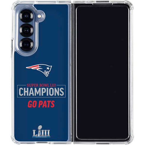 NFL Super Bowl LIII Champions Go Pats Galaxy Z Fold6 Clear Case