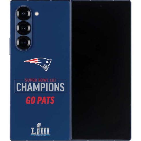 NFL Super Bowl LIII Champions Go Pats Galaxy Z Fold6 Skin