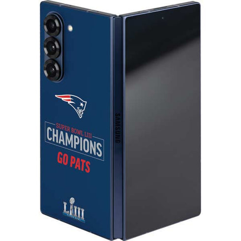NFL Super Bowl LIII Champions Go Pats Galaxy Z Fold6 Skin