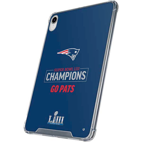 NFL Super Bowl LIII Champions Go Pats iPad 11th Gen (2025) Clear Case