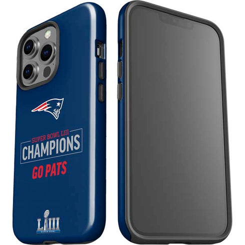 NFL Super Bowl LIII Champions Go Pats iPhone 15 Pro Impact Case