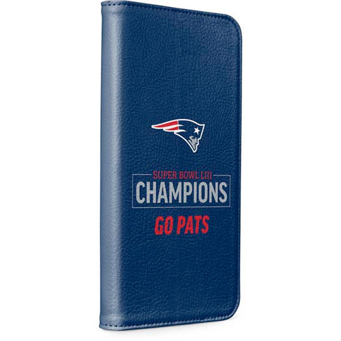 NFL Super Bowl LIII Champions Go Pats iPhone 15 Pro Max Folio Case