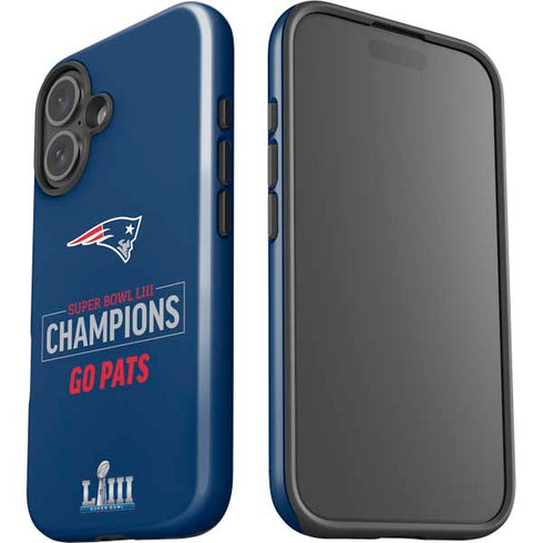 NFL Super Bowl LIII Champions Go Pats iPhone 16 Impact Case