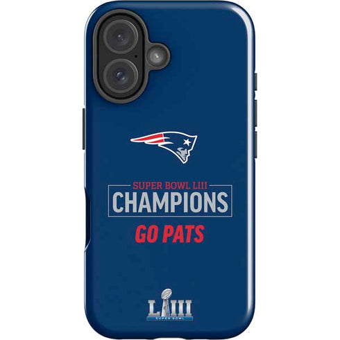 NFL Super Bowl LIII Champions Go Pats iPhone 16 Plus Impact Case