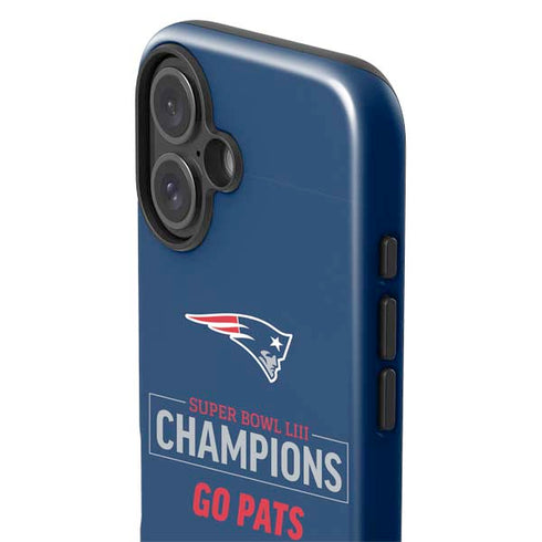 NFL Super Bowl LIII Champions Go Pats iPhone 16 Plus Impact Case
